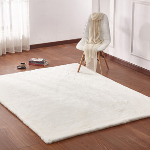 Off White Faux Fur Rug Wayfair Lineberger Hand Woven Faux Fur Off White Area Rug