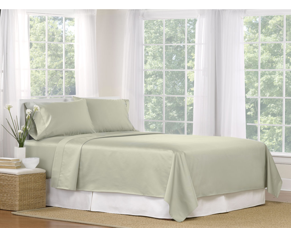 Aspire Linens 4 Piece 1200 Thread Count Egyptian Quality Cotton Sheet