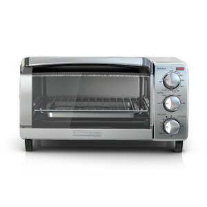 4-Slice Stainless Steel Toaster Oven with Natural Convection