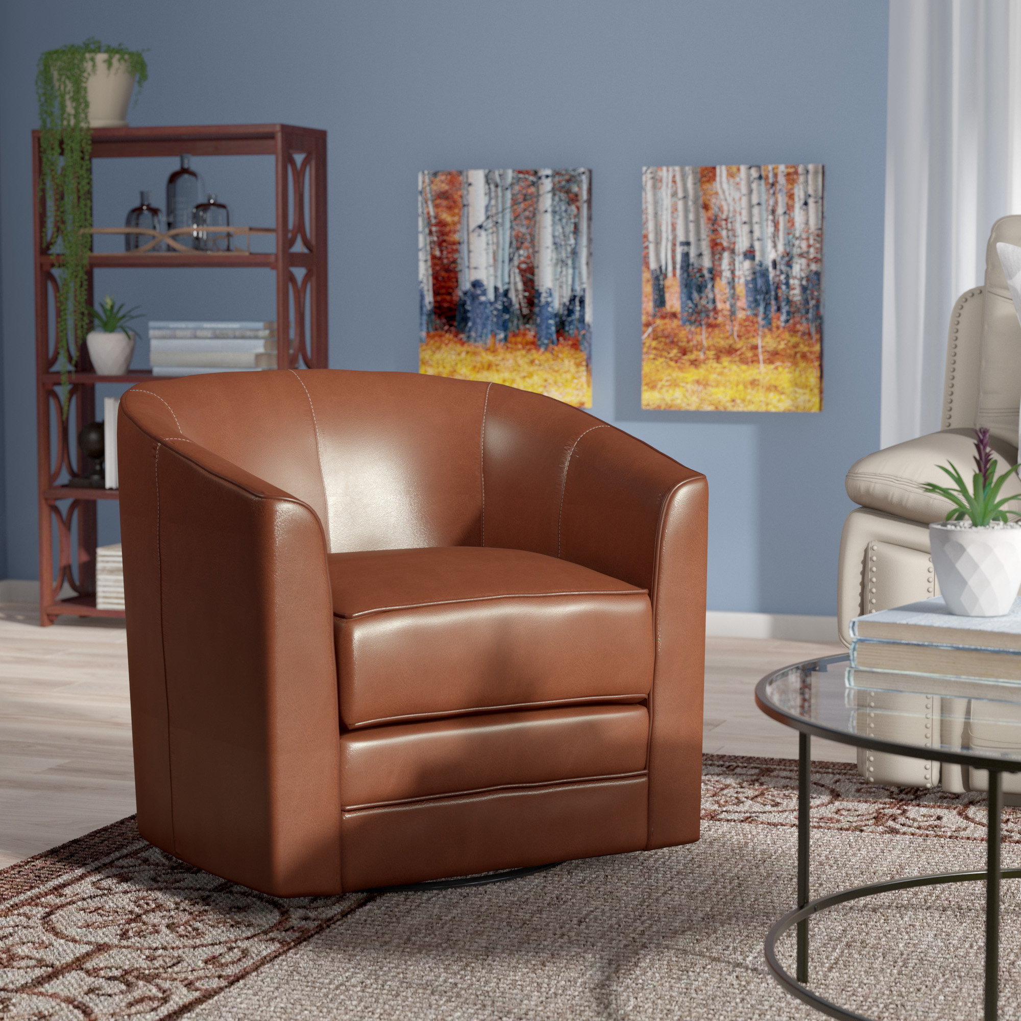 Andover Mills Morefield Swivel Barrel Chair Reviews Wayfair