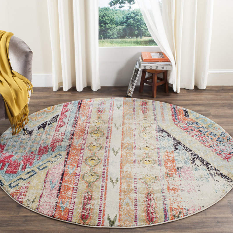 Mistana Newburyport Beige/Orange Area Rug & Reviews Wayfair.ca