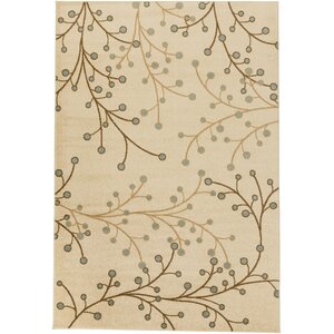 Onna Beige Floral Area Rug