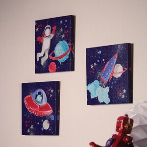 Starship 3 Piece Wall Canvas Art