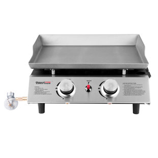Stove Grill Wayfair Portable Propane Griddle Grill With Double Burner Stove