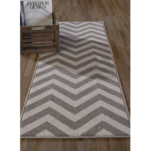 Anne Chevron Gray Area Rug