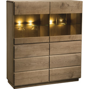 Standvitrine Burgett aus Massivholz von Marlow H..
