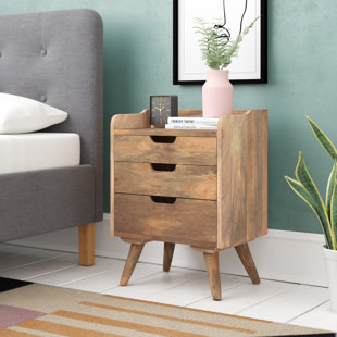 Solid Oak Bedside Cabinet Wayfair Co Uk Solid Wood 3 Drawer Bedside Table