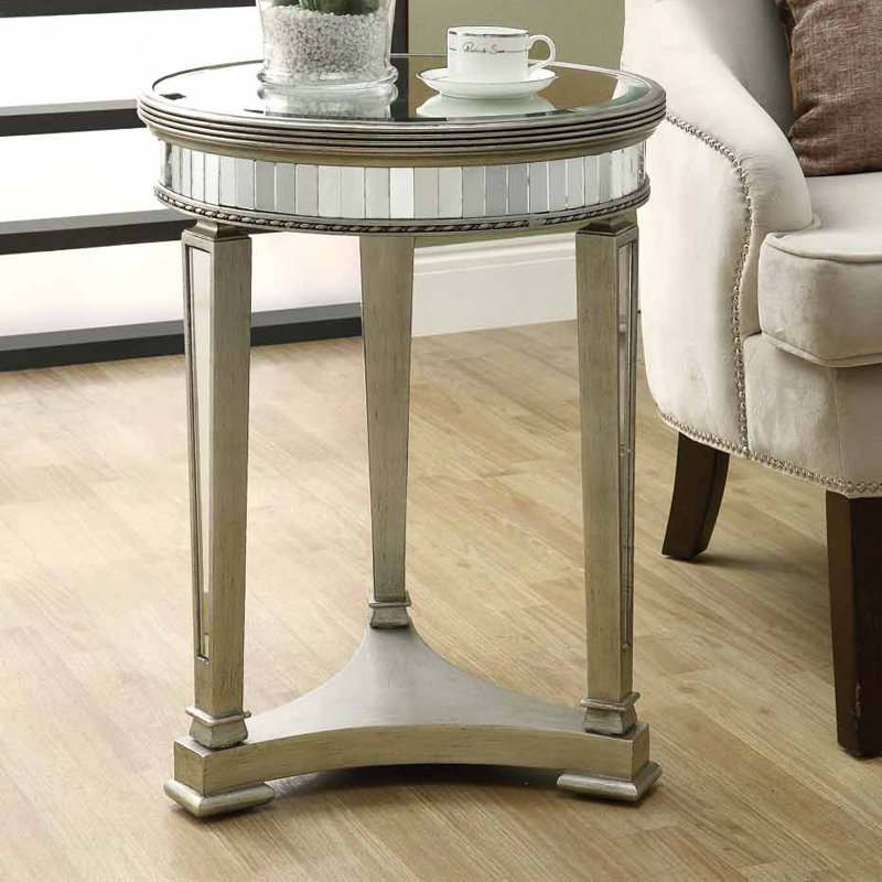 Monarch Specialties Inc. Mirrored End Table & Reviews Wayfair