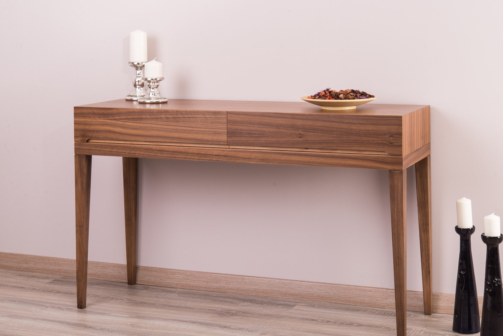 Brayden Studio Pilning Walnut Console Table Wayfair