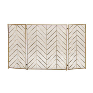 3 Panel Metal Fireplace Screen
