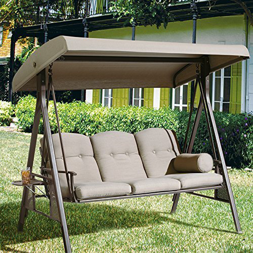 Red Barrel Studio Rohrbaugh 3 Seat Outdoor Porch Swing With Stand Rohrbaugh 3 Seat Outdoor Porch Swing With Stand