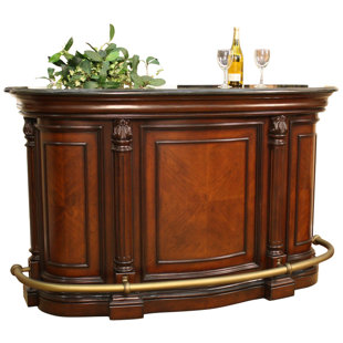 Home Bar With Granite Top Wayfair Emilio Bar With Wine Storage