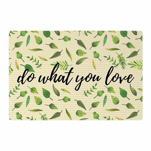 Do What You Love Green/Beige Area Rug