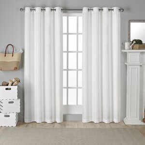 Wardsboro Solid Light Filtering  Grommet Curtain Panels (Set of 2)
