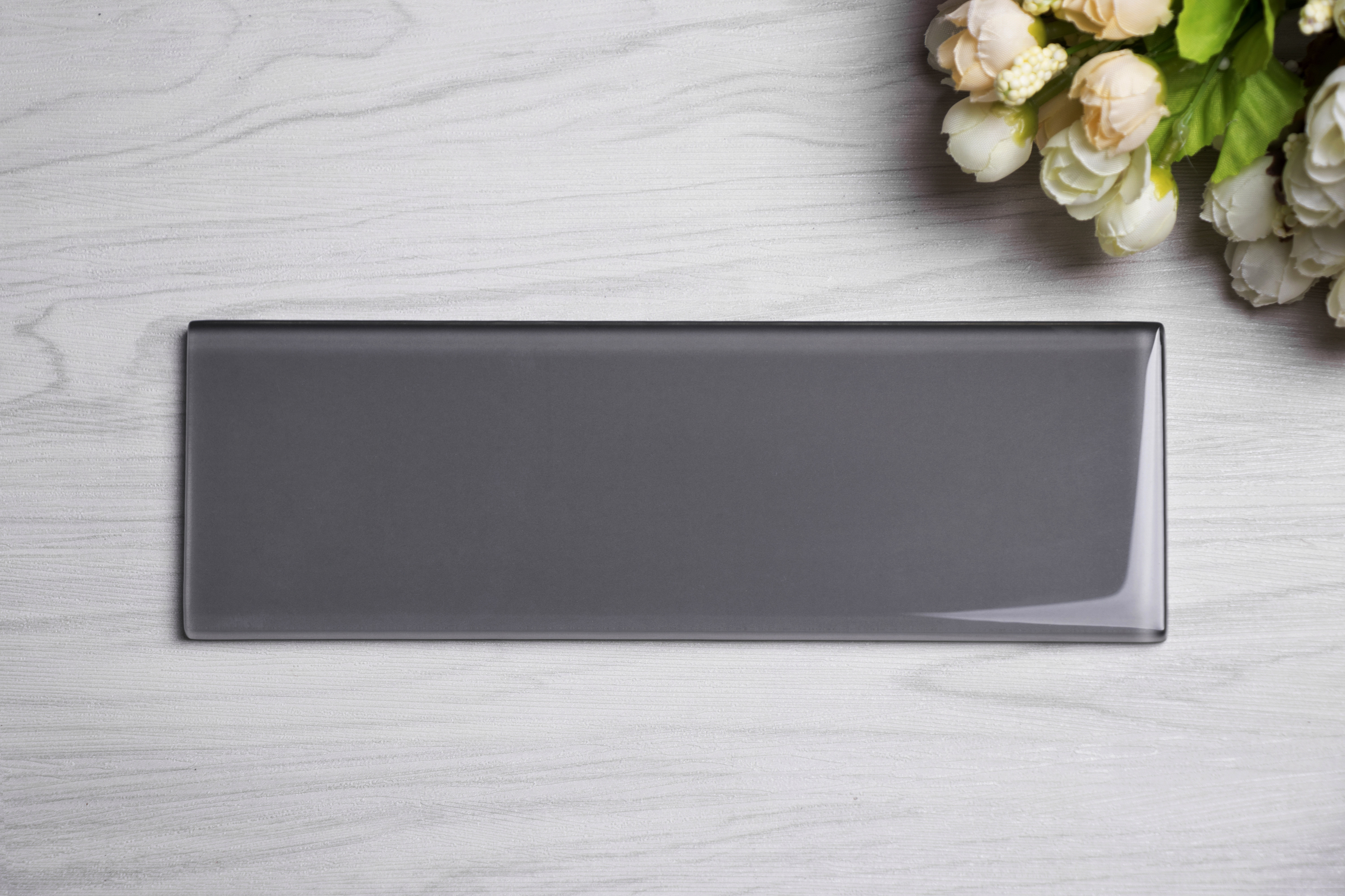 Premium Series 4 X 12 Gl Subway Tile In Glossy Ocean Gray Premium Series 4 X 12 Gl Subway Tile In Glossy Ocean Gray