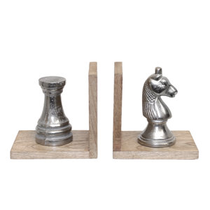 2-tlg. Buchstützen Chess von Castleton Home