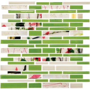 Signature Line Glass Mosaic Tile in Green