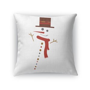 Mr. Snowman Throw Pillow