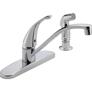 Peerless Faucets Single Handle Centerset Kitchen Faucet with Side Spray
