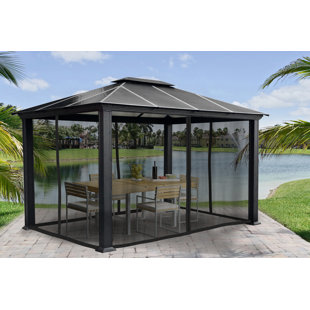 Santana 11 Ft W X 13 Ft D Aluminum Patio Gazebo