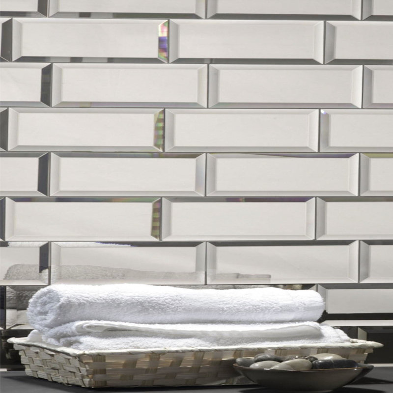 Reflections 3 X 12 Gl Mirror Beveled Subway Tile
