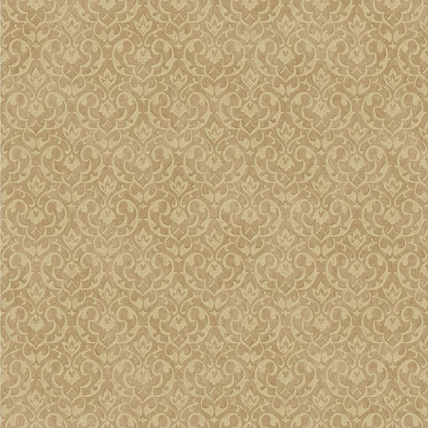 York Wallcoverings Impressions 33' x 20.5" Damask 3D Embossed Wallpaper