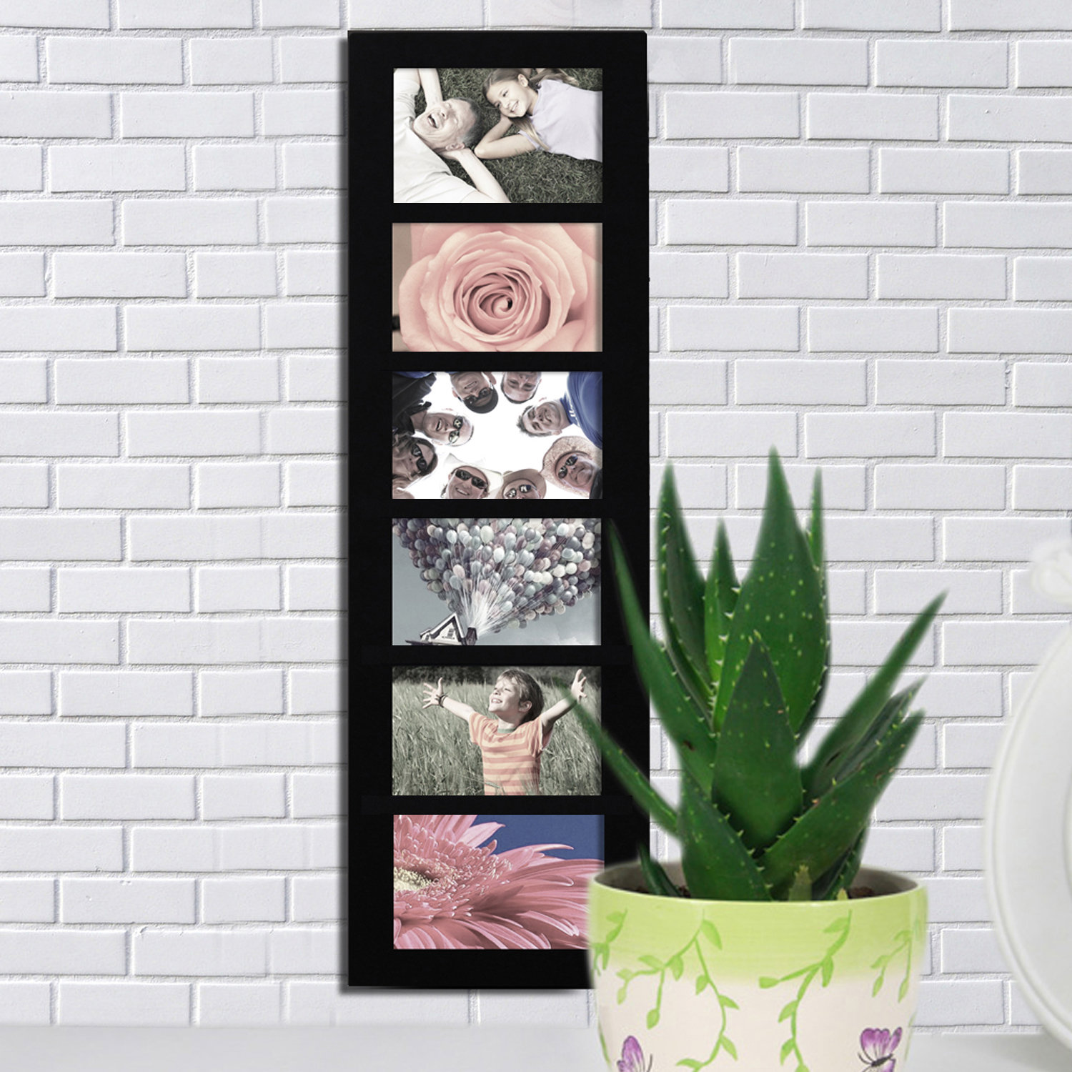 AdecoTrading 6 Opening Wood Wall Hanging Picture Frame & Reviews Wayfair