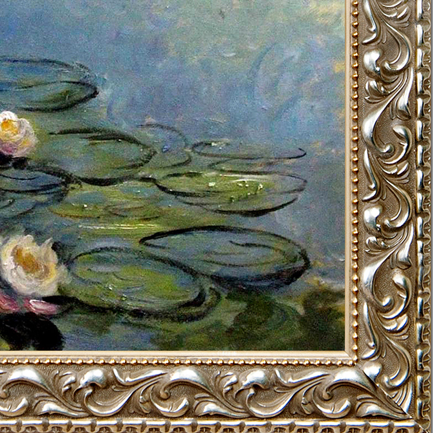 Tori Home Water Blue/Gray Lilies by Claude Framed Painting Print