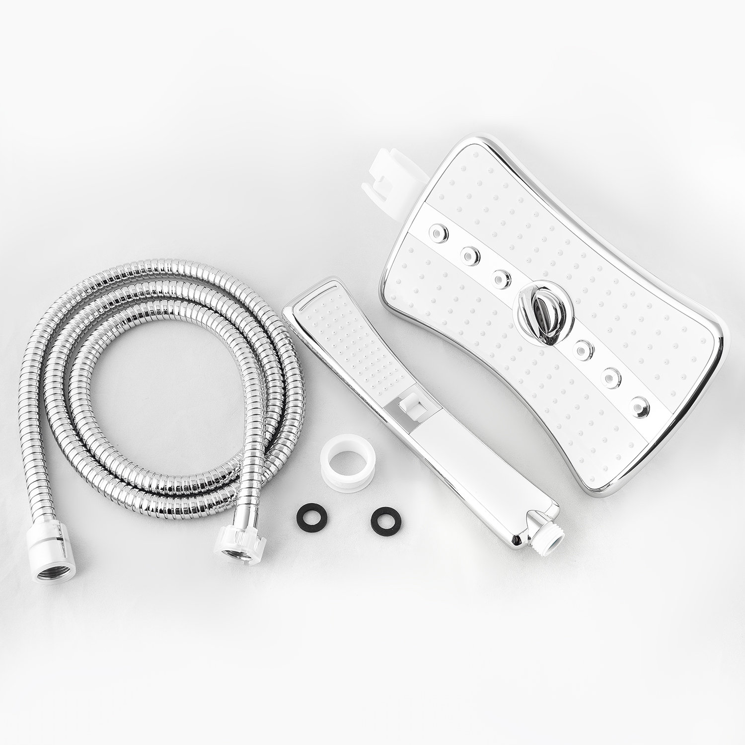 AKDY 2.5 GPM Rainfall 2 Piece Jet Shower Head and Handheld Shower Wand Set & Reviews Wayfair