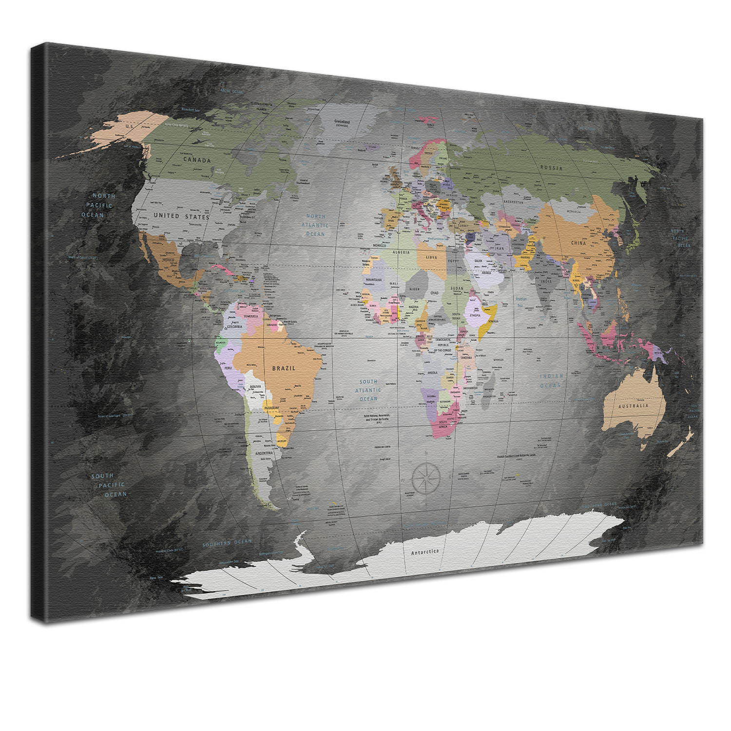 lanakk world map framed graphic art print poster in grey reviews