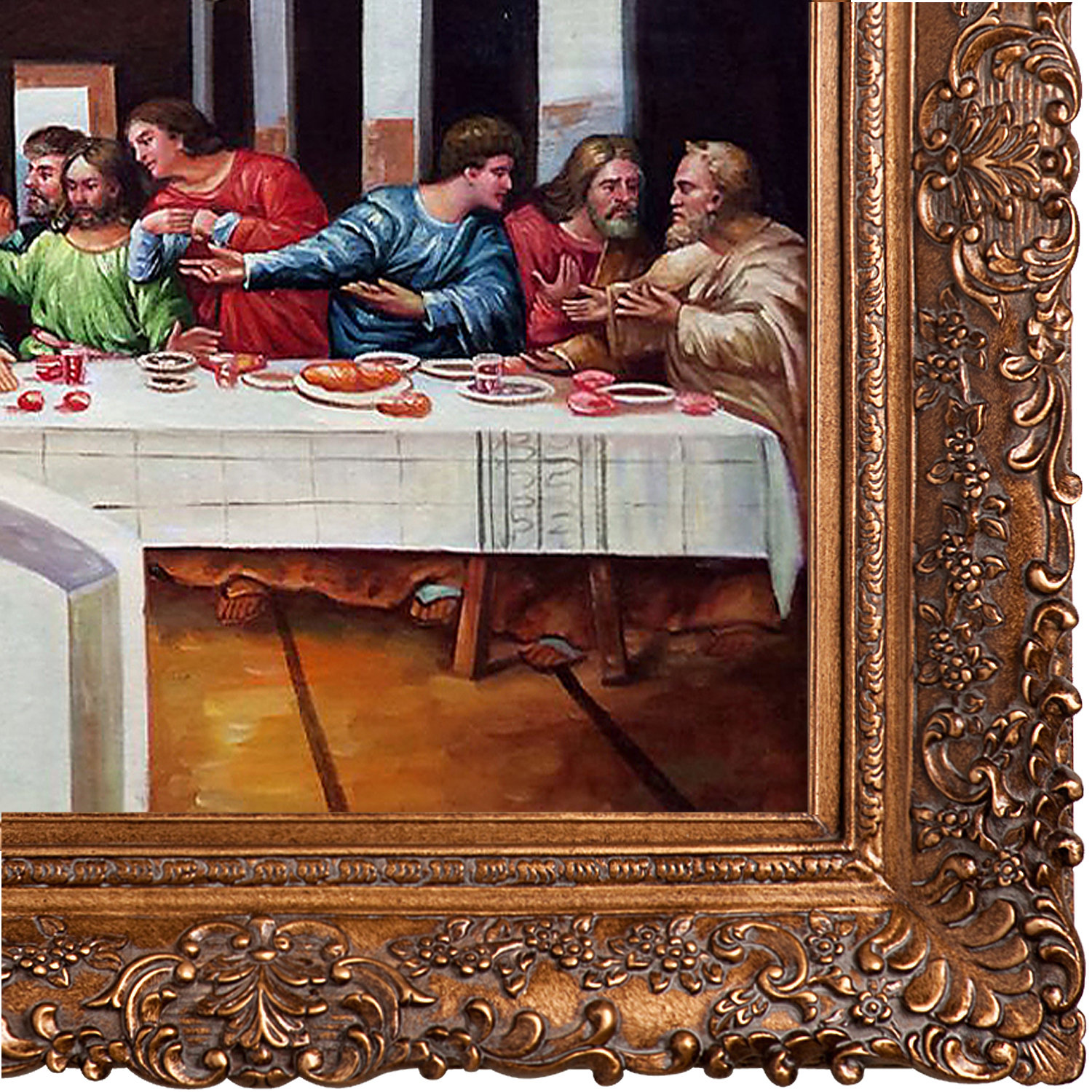 La Pastiche 'The Last Supper' by Leonardo Da Vinci Framed ...