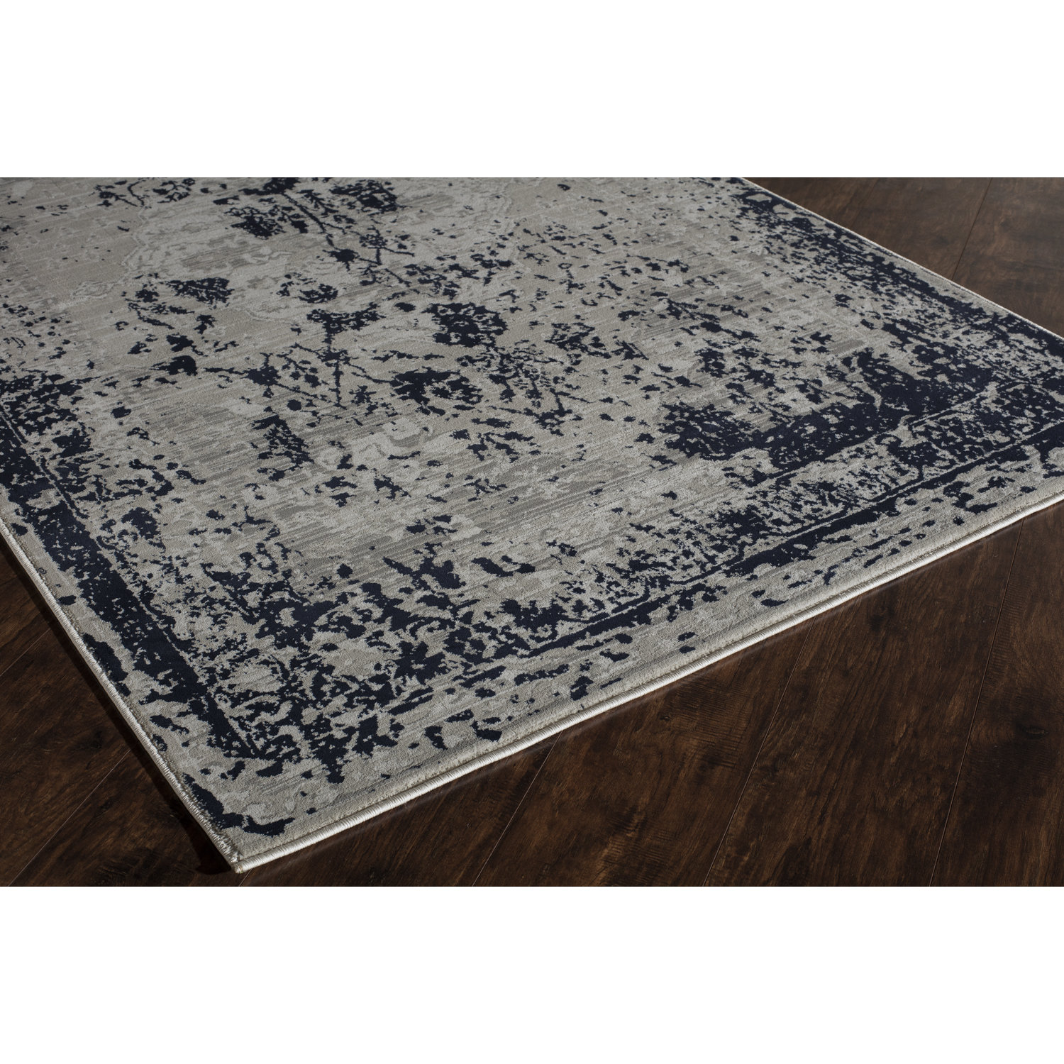 The Conestoga Trading Co. Navy Blue/White Area Rug & Reviews Wayfair