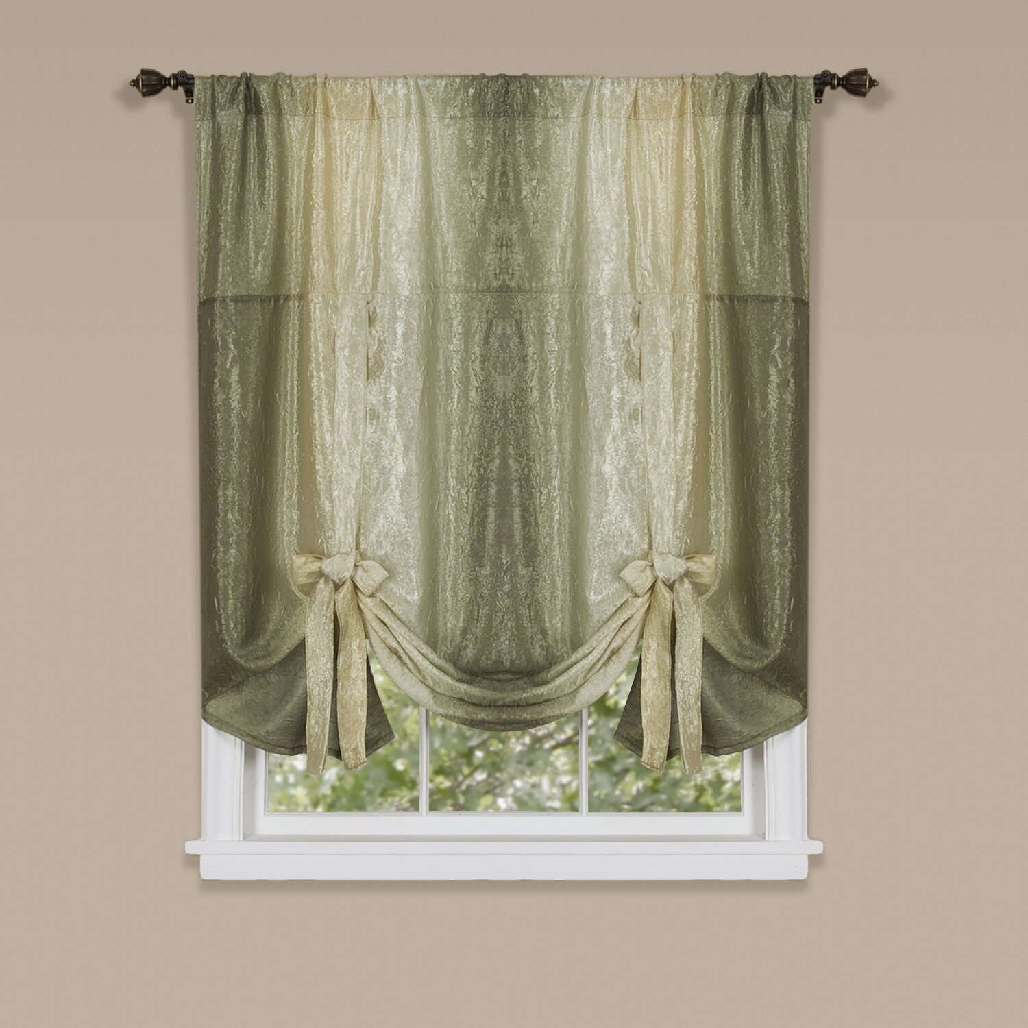 Astoria Grand Velia Tie Up Abstract Sheer Single Curtain Panel  Reviews  Wayfair.ca