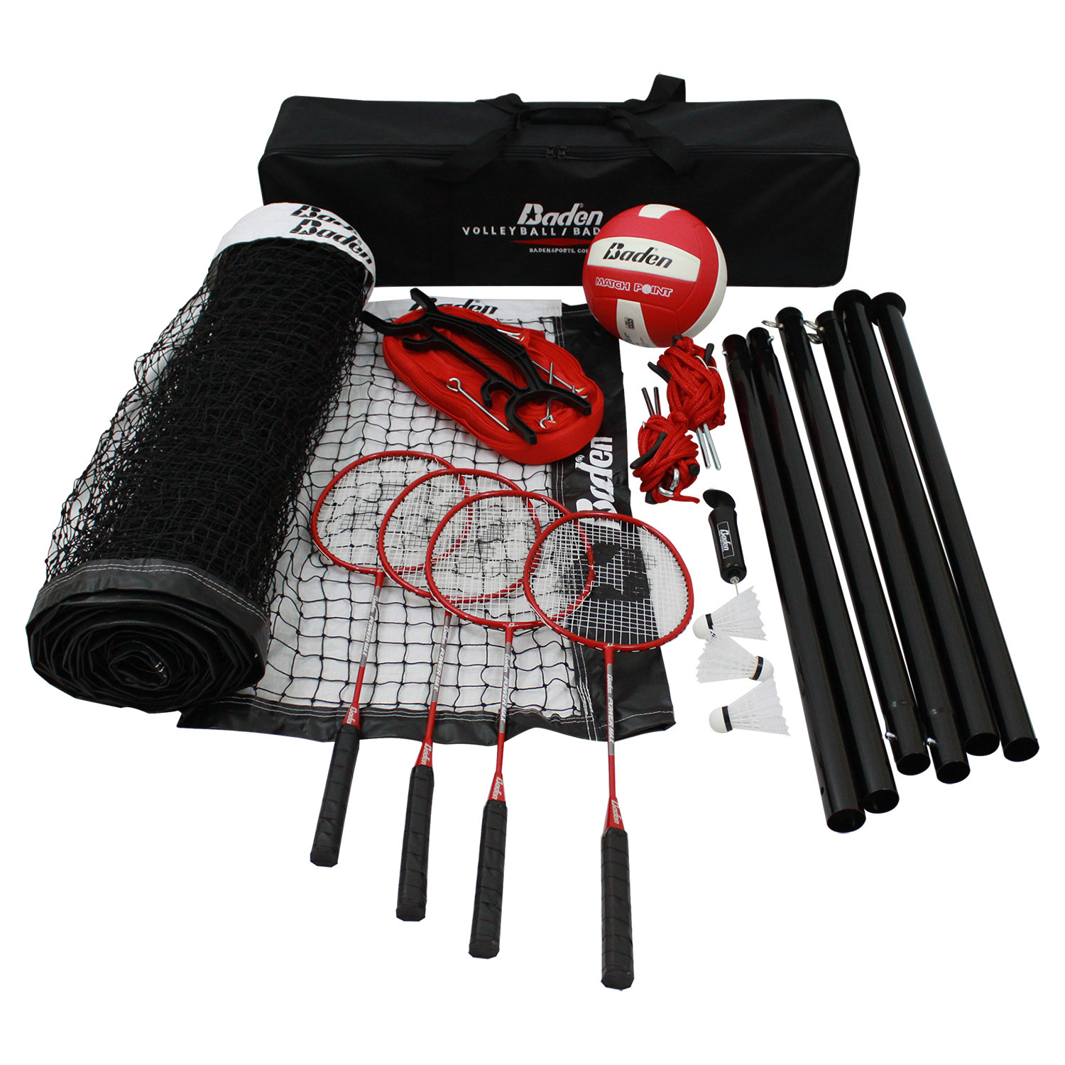 Baden Champions 22 Piece Badminton & Volleyball Set & Reviews Wayfair
