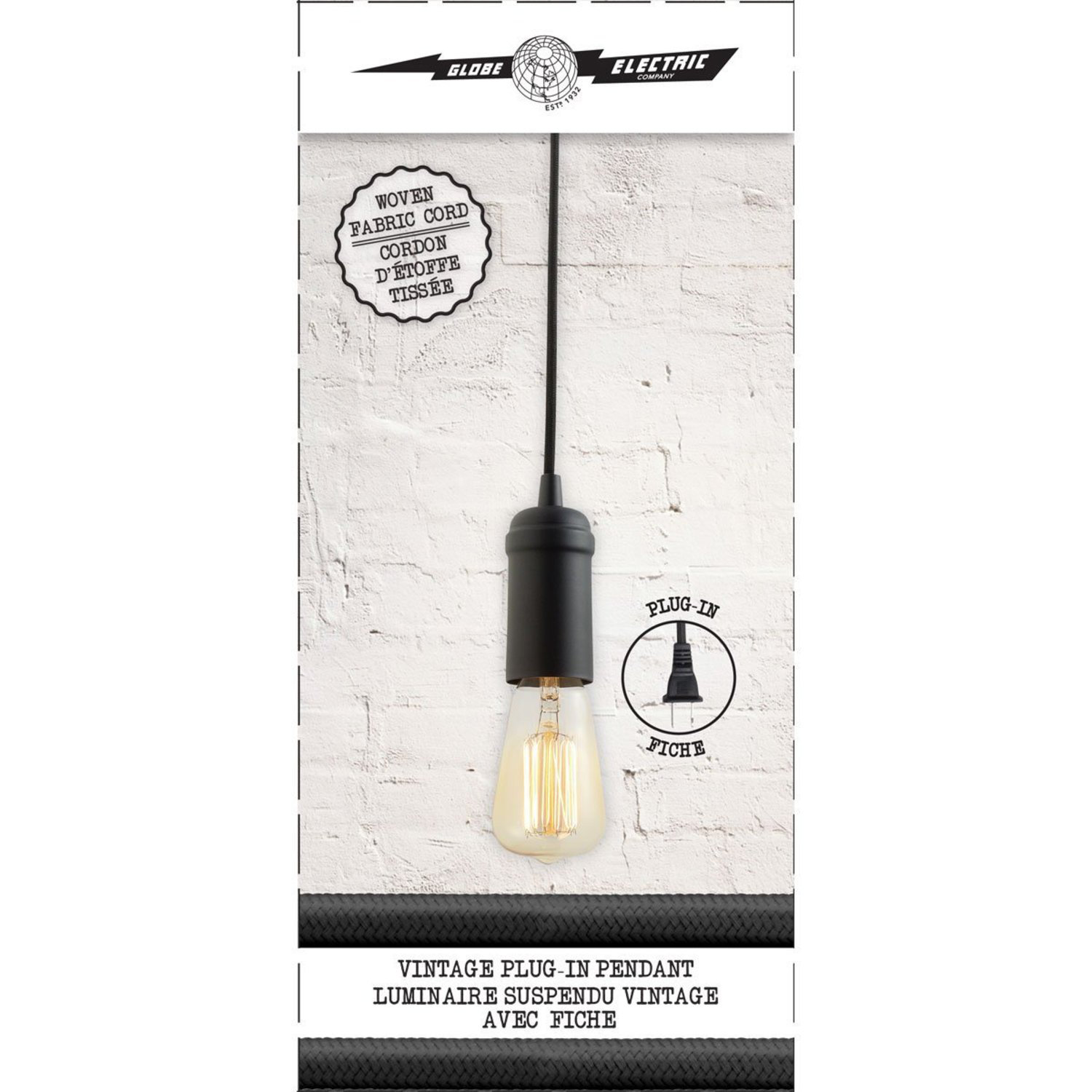 Globe Electric Company Plug in Hanging 1Light Mini Pendant & Reviews