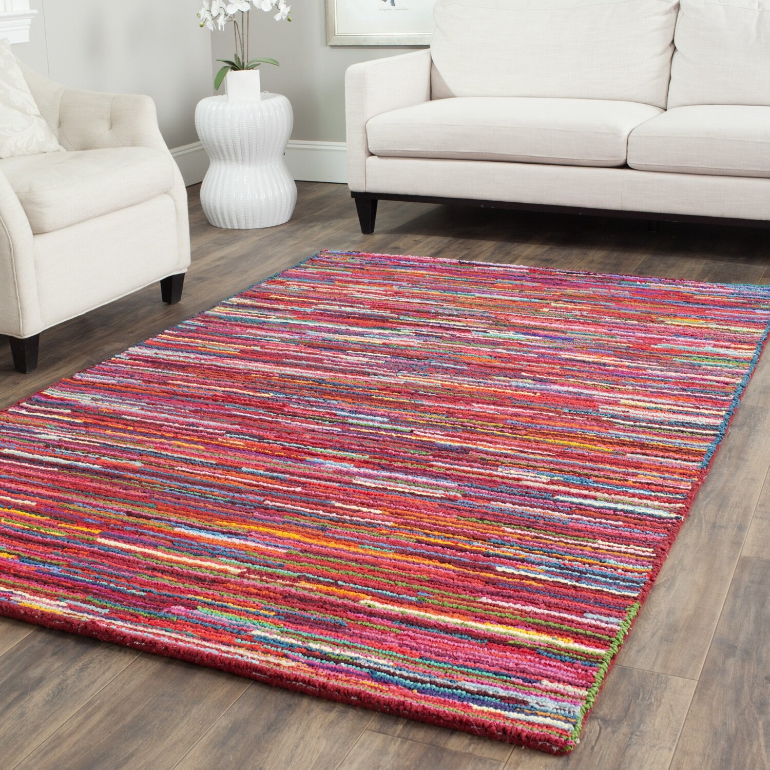 Bungalow Rose Anaheim Pink Geometric Area Rug & Reviews | Wayfair