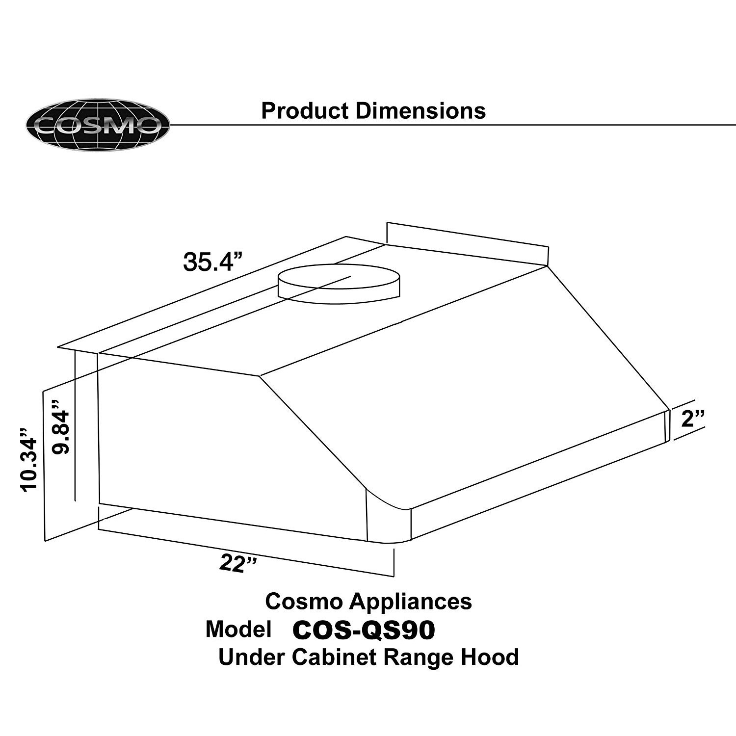 Cosmo 36" 900 CFM Ducted Under Range Hood & Reviews Wayfair