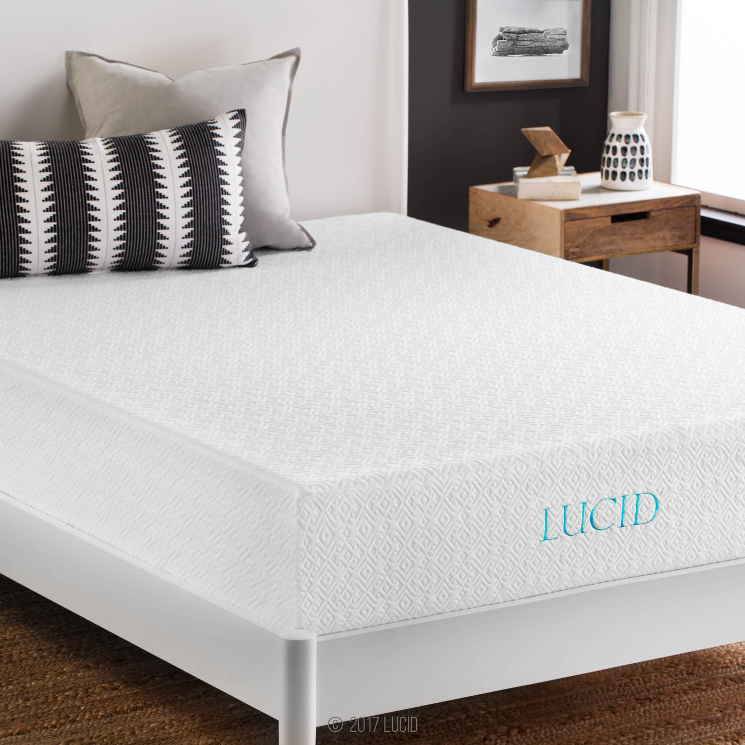 Lucid 10" Medium Plush Gel Memory Foam Mattress & Reviews ...