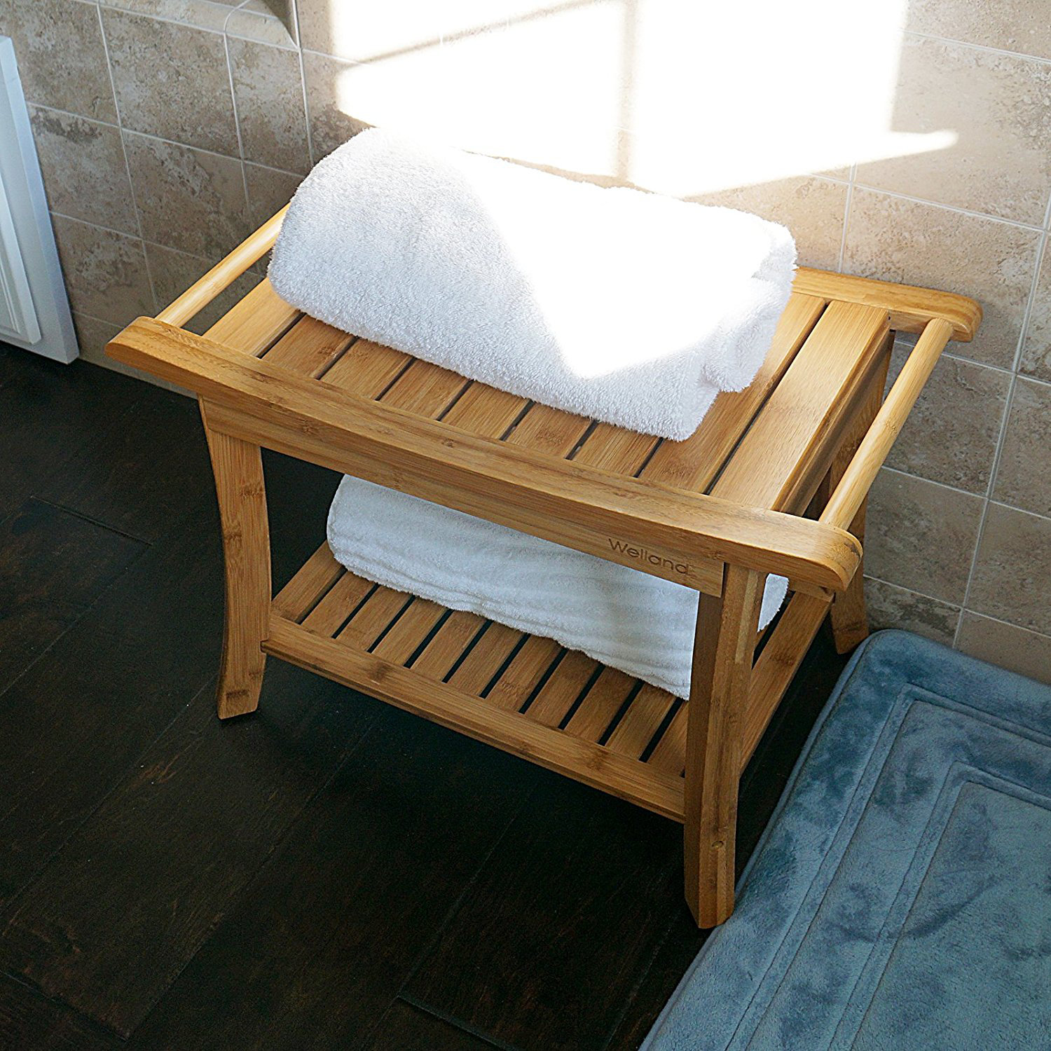 Welland Industries LLC Bamboo Shower Seat & Reviews Wayfair