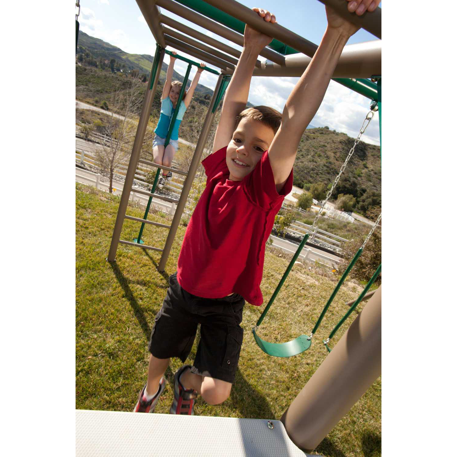 Lifetime Earthtone Monkey Bar Adventure Swing Set & Reviews Wayfair