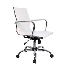 White Leather Office Chair White Leather Office Chair