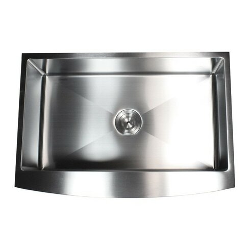 Ariel 33%22 X 21%22 Stainless Steel Single Bowl Farmhouse Kitchen Sink 