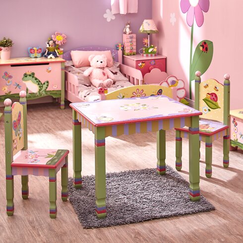 Fantasy Fields Magic Garden Kids 3 Piece Table & Chair Set & Reviews