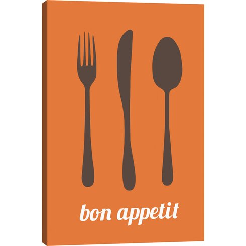 Kitchen Bon Appetit Graphic Art on Canvas & Reviews | AllModern