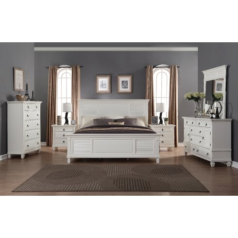 Roundhill Furniture Regitina Panel 6 Piece Bedroom Set | Wayfair