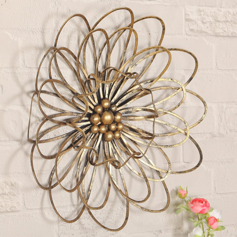 AdecoTrading Flower Urban Design Metal Wall Décor ...