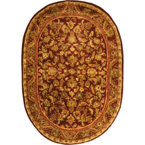 Charlton Home Wine &amp; Gold Area Rug &amp; Reviews | Wayfair