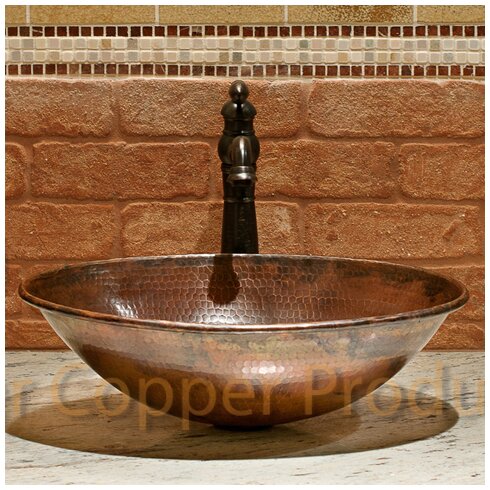 Premier Copper Products Wired Rimmed Oval Vessel Bathroom Sink ...