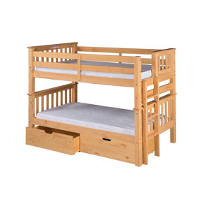 Santa Fe Mission Twin Bunk Bed with Storage by Camaflexi