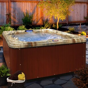 View 6 Person 30 Jet Hot Tub with Backlit Led Waterfall